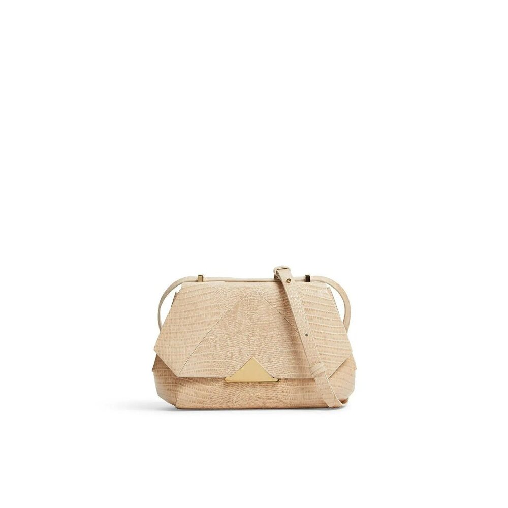 151-2. MAISON ETNAD Cream Lizard Afrike Bag